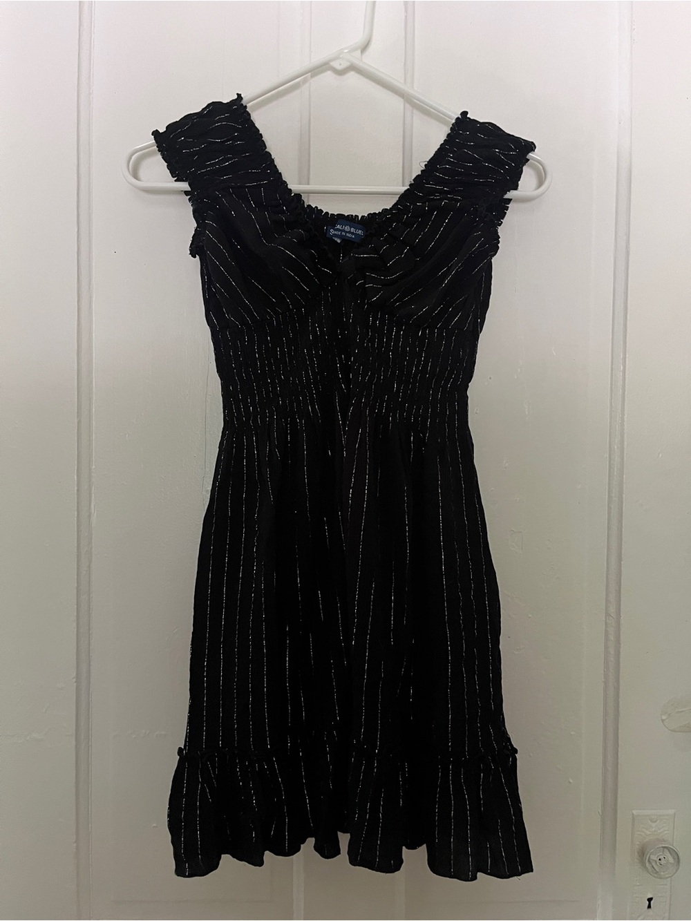 Mexicali blues black elastic dress with silver details size s/m